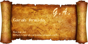 Garab Armida névjegykártya